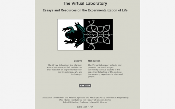 the virtual laboratory website page